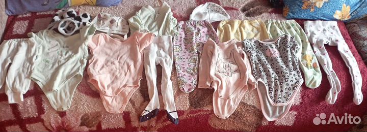 Детские вещи для девочки 0-6 месяцев