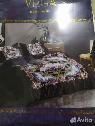 Постельное белье евро vega ткань сатин