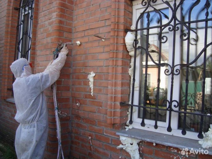 Утепление пенополиуретаном заливка в межстеновое п
