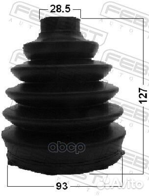 Пыльник шруса наружный (93x127x28.5) 2717P-XC9