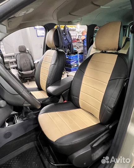 Авточехлы из экокожи Ромб KIA Soul 2 от Автопилот