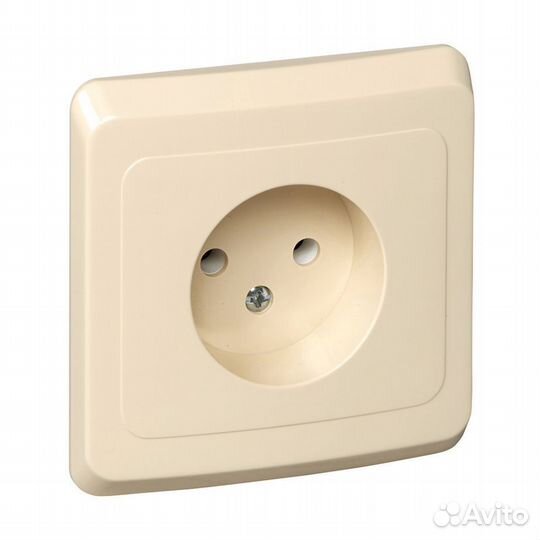 Розетка с рамкой PC16-001K скрытая установка бежев