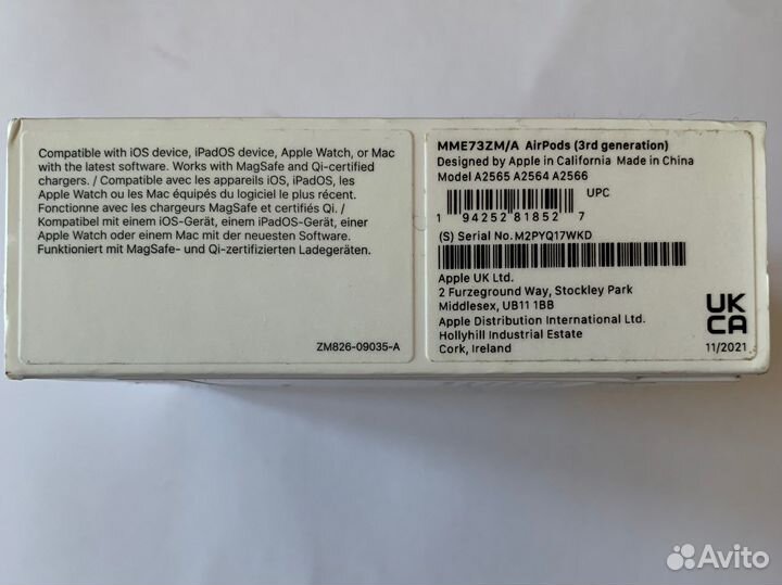 Наушники apple airpods 3