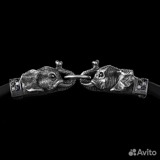 Браслет со Слонами, индийские от гарнитура, каучук