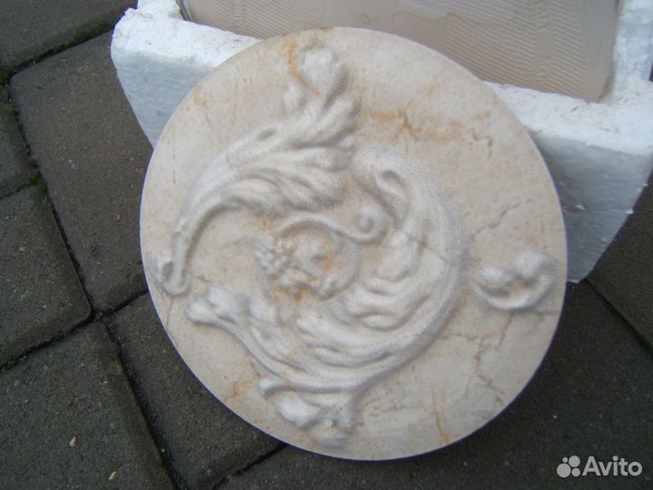 Керамическая плитка декор Ф145 мм, 4 штуки