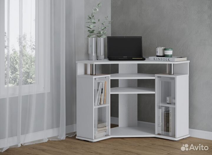 Тумба с полками современная угловая