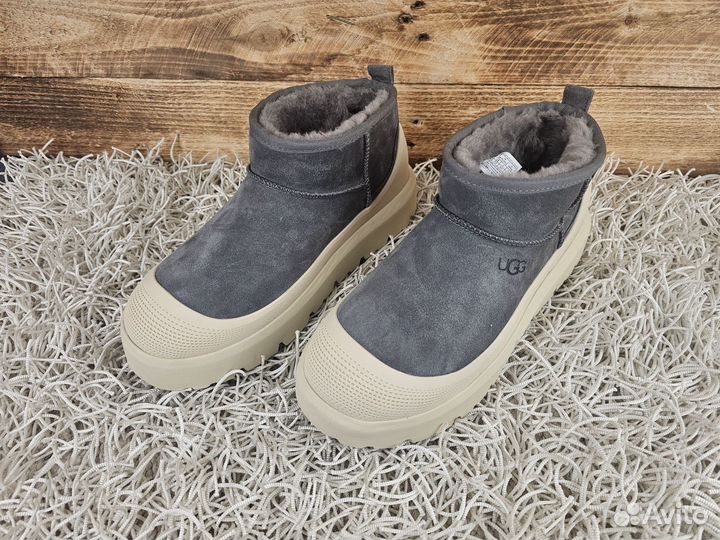 Угги UGG Men Ultra Mini Hybrid Grey оригинал