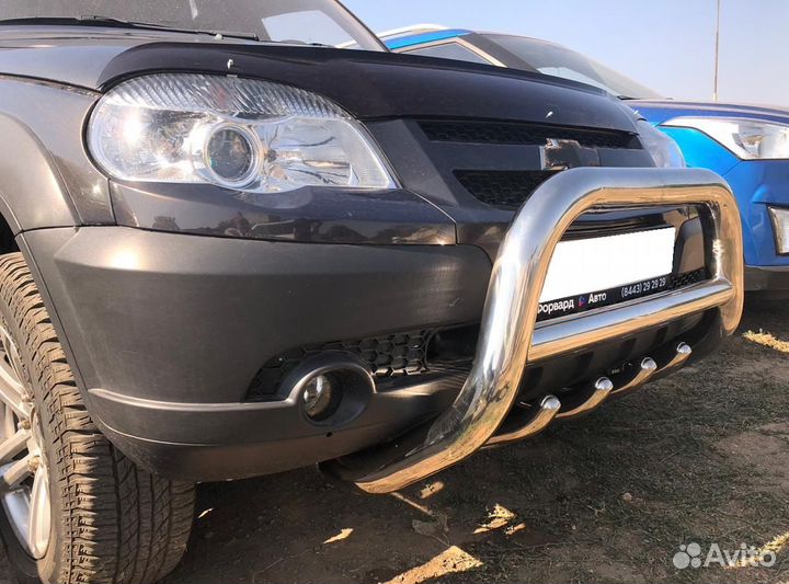 Chevrolet Niva2010 Защита переднего бампера скоба