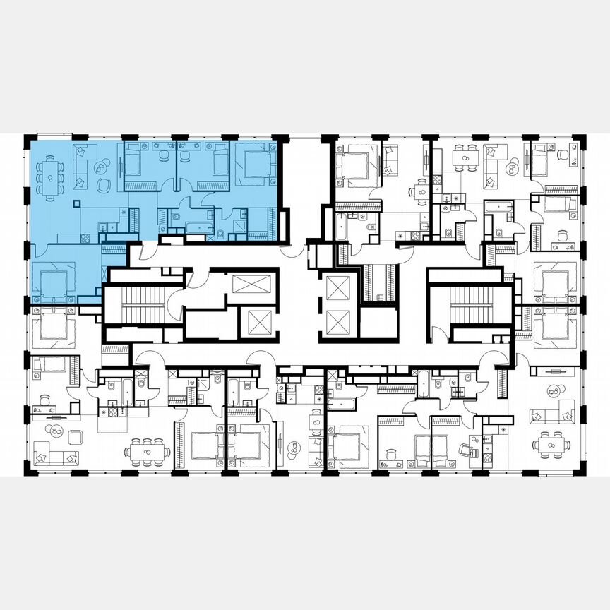 5-к. квартира, 114,2 м², 55/64 эт.