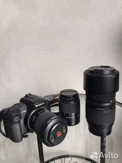 Продам фотоапарат sony dslr A 350, и обьяктивы