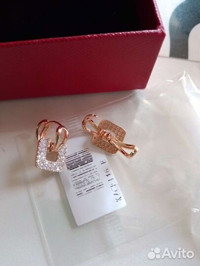 Серьги, несколько, позолоченные