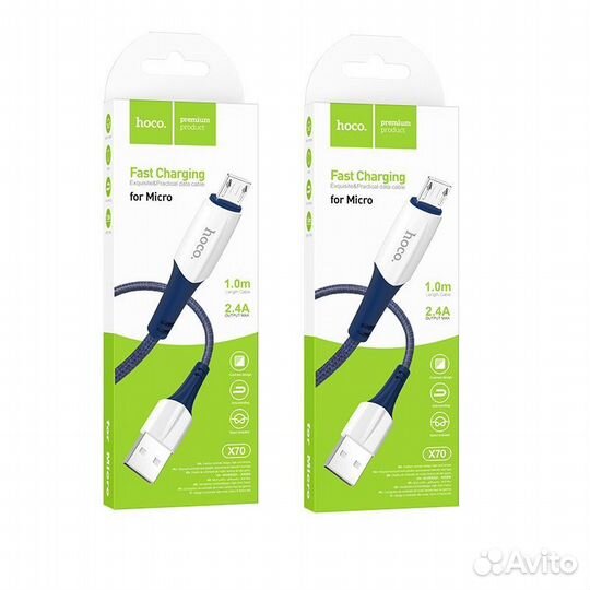 Кабель hoco X70 microusb 1m (Blue)