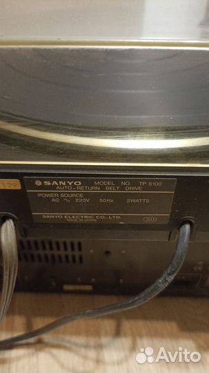 Проигрыватель винила sanyo TP 6100