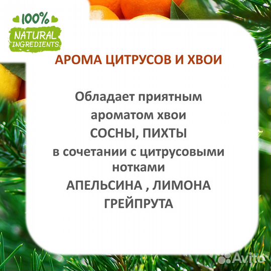 Цитрусы и хвоя, отдушка для свечей и мыла