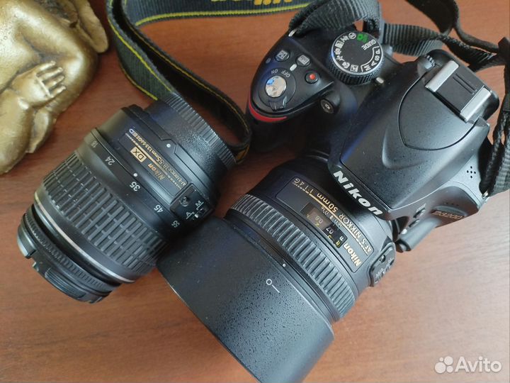 Зеркальный фотоаппарат nikon d3200 kit + 50мм1.4
