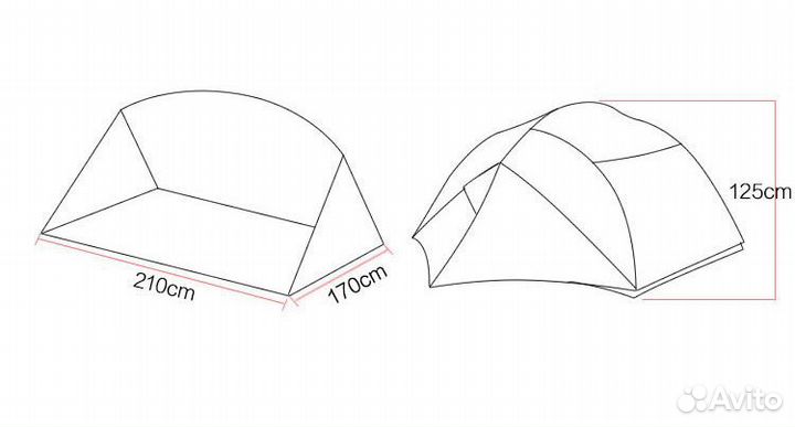 Трехместная Силиконовая палатка 3F UL gear
