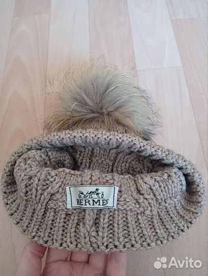 Шапка вязаная Hermes
