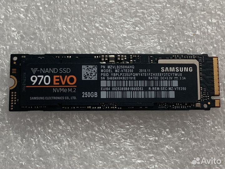 Samsung evo 970 250gb m2