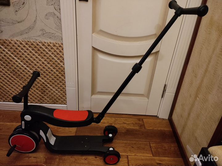 Самокат беговел велосипед 5 в 1 DGN5-1 с ручкой