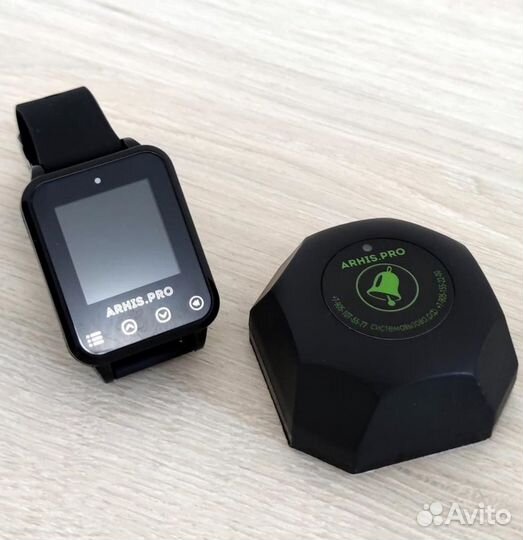 Кнопка вызова официанта модель Бургер и часы Элит