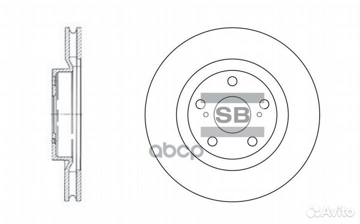 Диск тормозной Toyota RAV4 2.0/2.2D 06 SD4021 S
