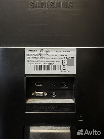 Монитор Samsung S27E390H