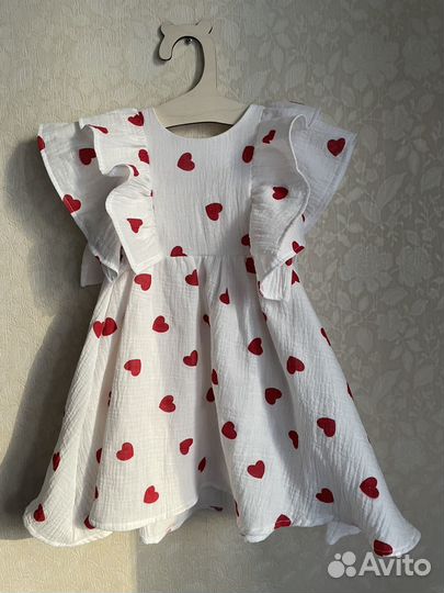 Платье муслиновое размеры от 80 до 98