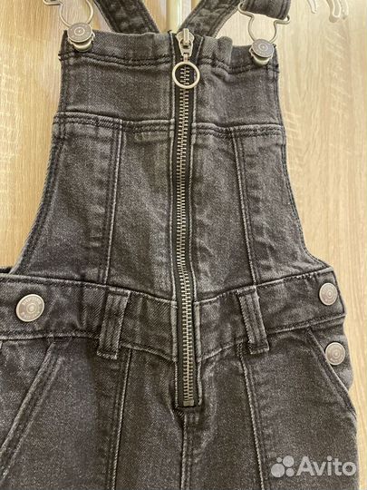 Джинсовый комбинезон cropped детский