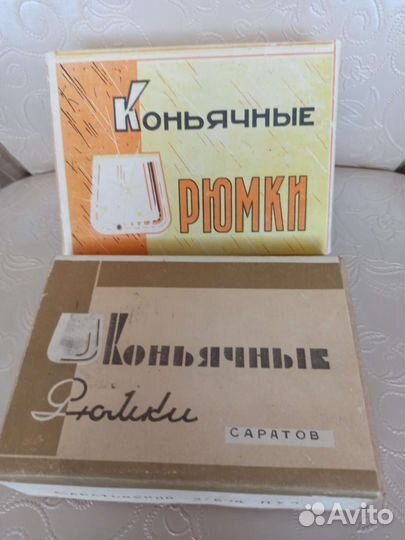 Коньячные рюмки СССР 2 набора по 6 штук