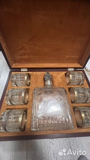 Набор графин и стаканы (штоф и 6 стаканов)