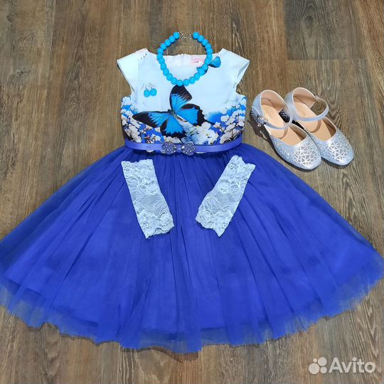 Нарядное платье для девочки 122 128