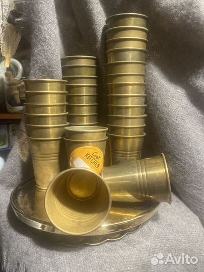 Литой Стакан(цена за 2 шт) латунь для кафе/баров