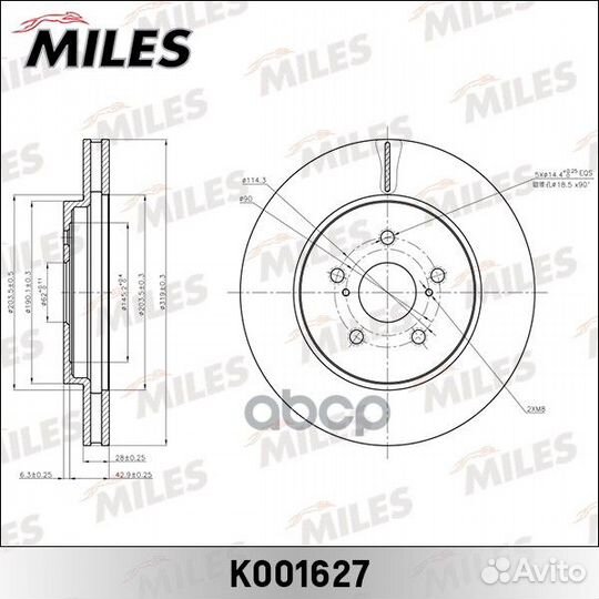 Диск тормозной передний lexus RX300/RX350/RX400