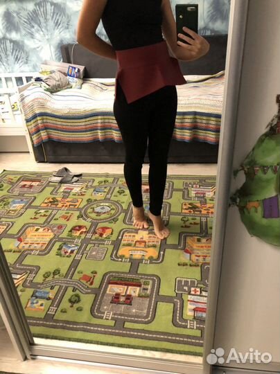 Баска кожаная новая бордовая