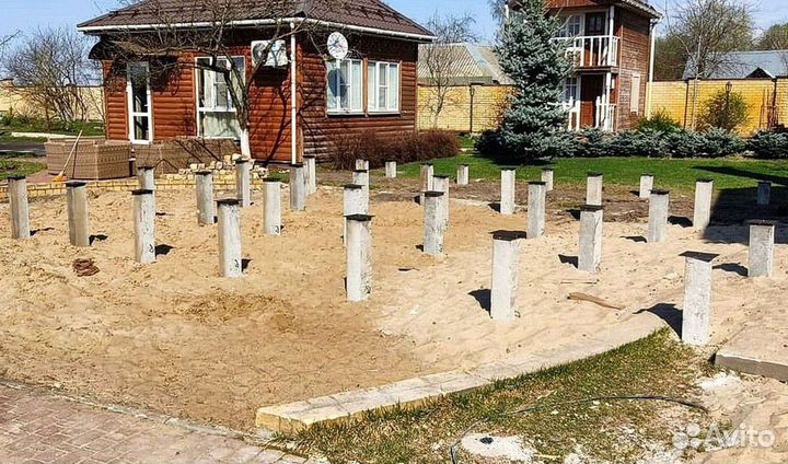 Бетонные и винтовые сваи