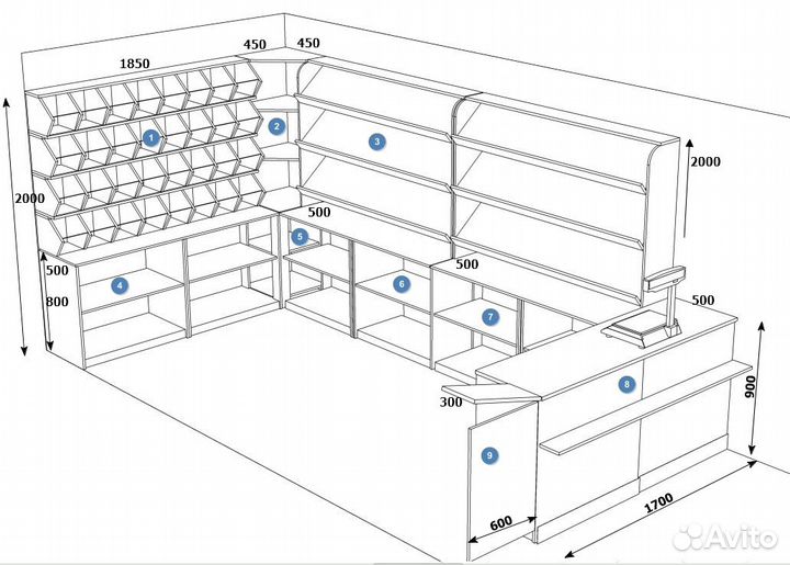 Полки-стеллажи для сухофруктов и орехов