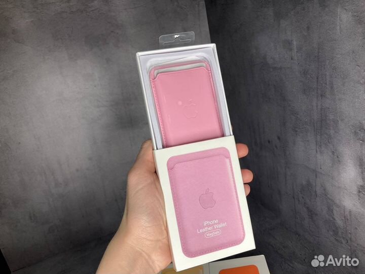 Apple leather wallet магнитный картхолдер magsafe