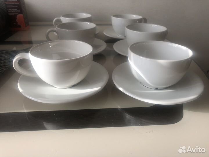 Чашки с блюдцем 6 шт