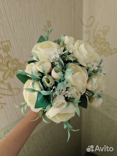 Искусственные цветы, букет, пионы