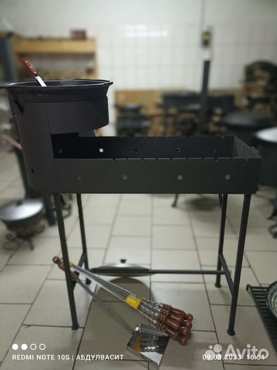 Мангал с печью под казан