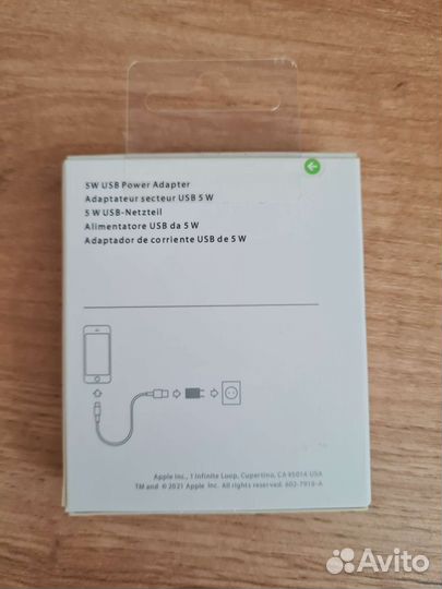 Apple Блок питания 5w usb original