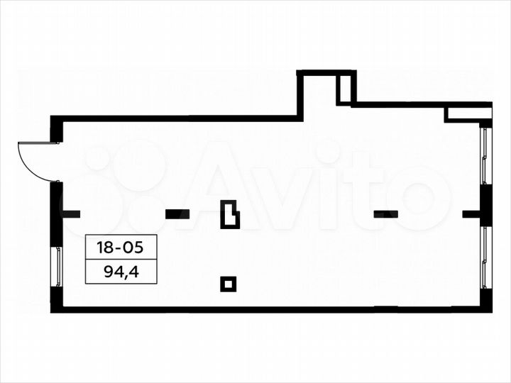 Аренда, торговое помещение площадью 94.7 кв.м