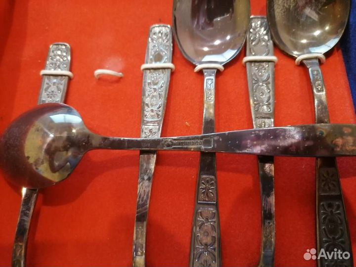 Набор десертных ложек 12шт(мельхиор) СССР в коробк