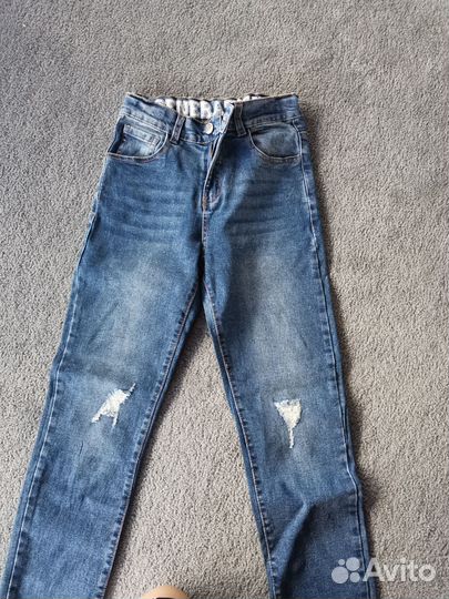 Джинсы на мальчика 140