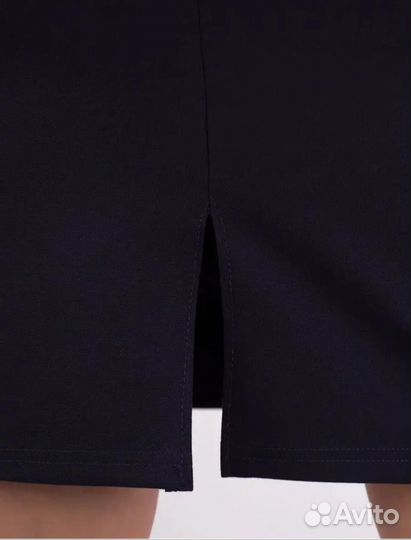 Юбка карандаш темно синяя