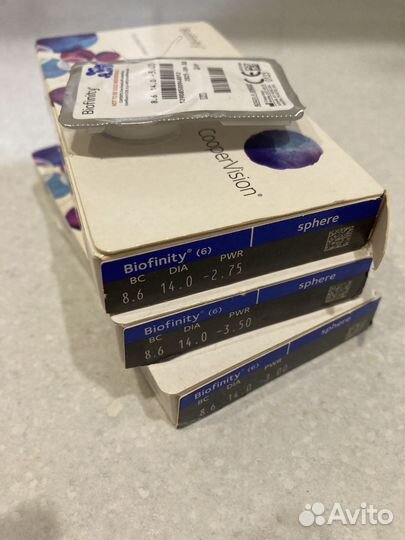 Линзы Biofinity Биофинити -3,5 на 1 мес 6шт