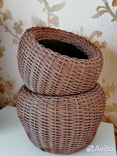 Кашпо из Эко ротанга