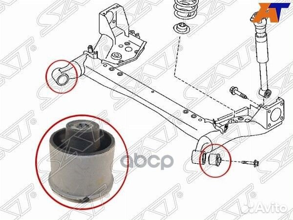 Сайлентблок задней балки mazda2/demio 07