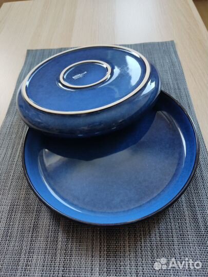 Тарелки Homeclub Indigo 25см, кружки