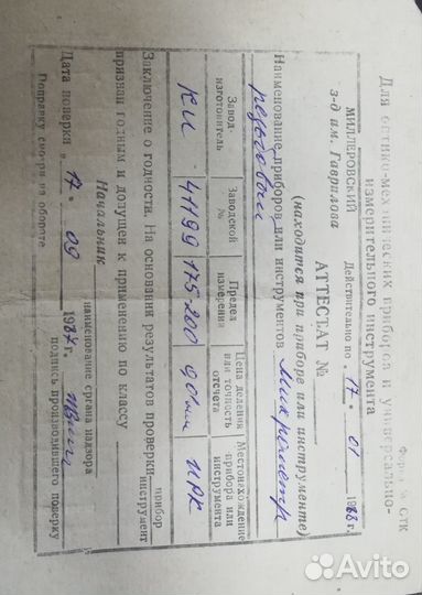 Микрометр Резьбовой мвм-200 175-200мм (0,01) (60